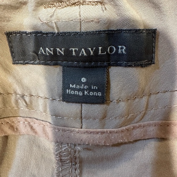 Ann Taylor Stylish Tan Wide-Leg Pants Size 8 - Picture 4 of 6